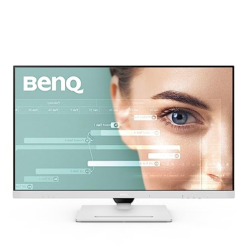 BenQ GW3290QT Productivity Monitor 32" 1440p | IPS| Eye-Care Tech | 99% sRGB | Brightness Intelligence | Noise-Cancelling Mic & Speakers | Ergonomic | USB-C (65W) | USB Hub | DaisyChain,White