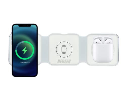 BEREEN Foldable 3 in 1 Wireless Travel Charger