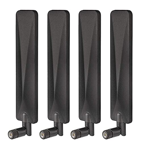 Bingfu 4G LTE Antenna 9dBi SMA Male Cellular Antenna (4-Pack) Compatible with 4G LTE Wireless CPE Router Hotspot Cellular Gateway Industrial IoT Router Trail Camera Game Camera Outdoor Security Camera