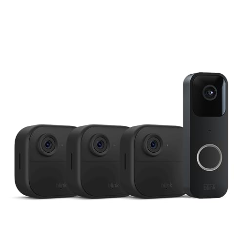 Blink Video Doorbell + 3 Outdoor 4 Smart Security Cameras