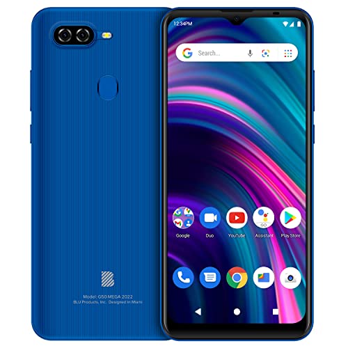 BLU G50 Mega 2022 GSM Unlocked Smartphone - Blue