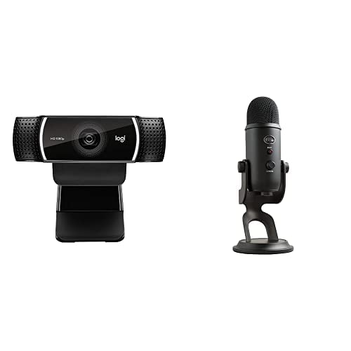 Blue Yeti USB Microphone + C922x Pro Stream Webcam