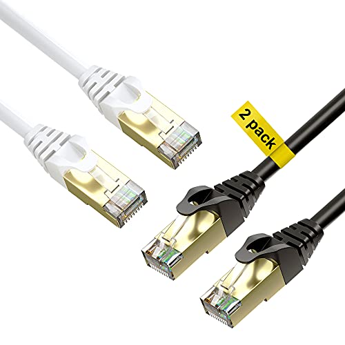 BlueRigger CAT7 Ethernet Cable 25ft - 2 Pack