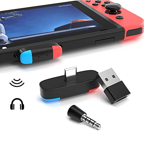 Bluetooth Audio Transmitter - DOODA Wireless Audio Bluetooth 5.0 Transmitter (USB - Type C) with Low Latency & in-Game Chat Microphone Compatible with PC/Laptop/PS5/PS4/Switch/Switch Lite/OLED
