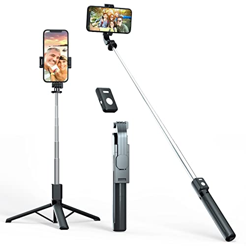 ATUMTEK 60 Selfie Stick Tripod, All in One Extendable Phone Tripod Stand  with Bluetooth Remote 360° Rotation for iPhone and Android Phone Selfies