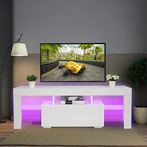 Bonnlo Modern LED TV Stand