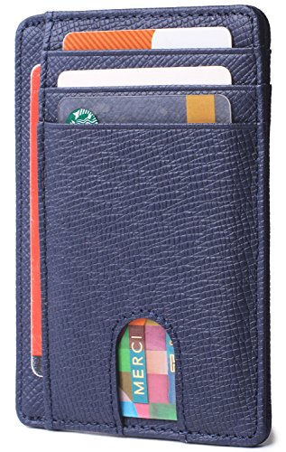 Borgasets Slim Wallet RFID Blocking Leather Card Holder