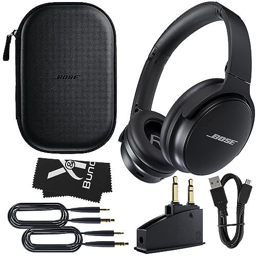 Bose QC45 Headphones Bundle - Bluetooth Wireless Noise Canceling Headphones