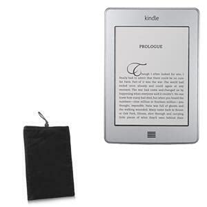 BoxWave Case for Kindle Touch 3G (Case by BoxWave) - Velvet Pouch, Soft Velour Fabric Bag Sleeve with Drawstring for Kindle Touch 3G, Amazon Kindle Touch 3G - Jet Black
