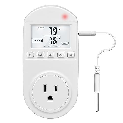 Briidea Thermostat Outlet for Household, Greenhouse, and More