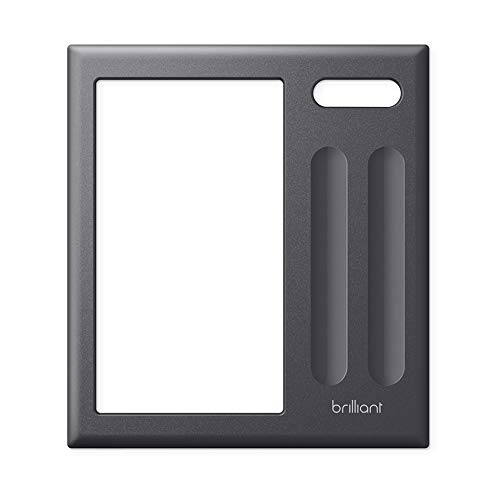Brilliant Smart Home Control — Black Snap-On Frame (2-Switch Panel)