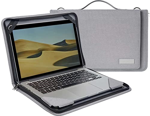 Broonel Grey Leather Laptop Messenger Case