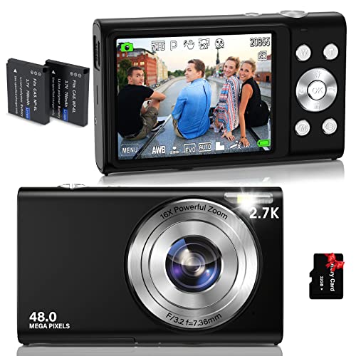 Budget-friendly Auto Focus 2.7K 48MP Camera for Kids and Beginners