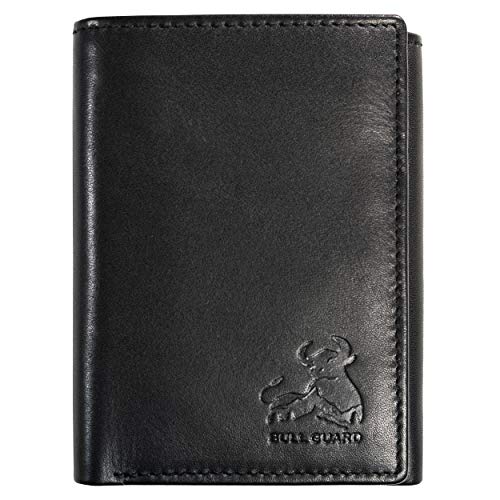 BULL GUARD Genuine Nappa Leather Trifold Wallet