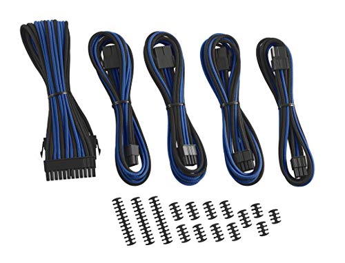 CableMod Sleeved Cable Extension Kit (Black + Blue)
