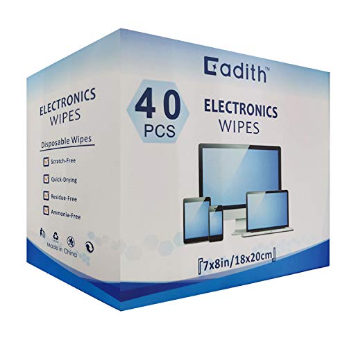 Cadith Electronic Wipes - Screen Cleaner for Electronics (40PCS)