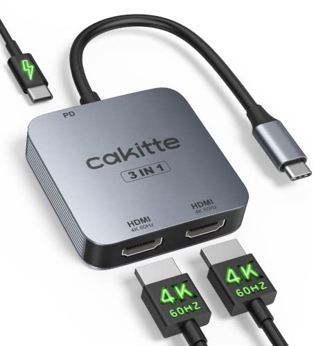 cakitte USB C to Dual HDMI Adapter