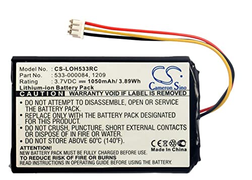 Cameron Sino Battery for Logitech 915-000198, Harmony Touch, Harmony Ultimate One PN:Logitech 1209, 533-000083, 533-000084 1050mAh