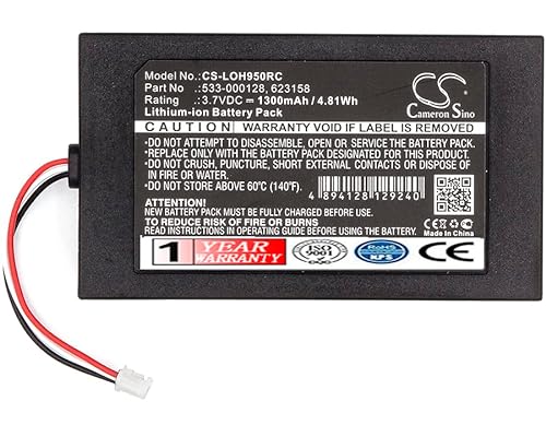 Cameron Sino This Battery fits Logitech Harmony 950 915-000260 Elite 915-000257 Replacement and Spare and is Compatible with Logitech 533-000128 623158