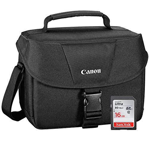 Canon 100ES Well-Padded Multi-Compartment Digital SLR Camera Case EOS Shoulder Gadget Bag (9320A023) Bundle for EOS T7, T7i, T8i, SL3, 5D Mark IV, 6D Mark II, 7D Mark II, 77D and 80D