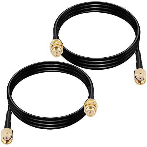 CAPChang RG174 Coaxial Cable RP SMA Antenna Extension Cable 2-Pack