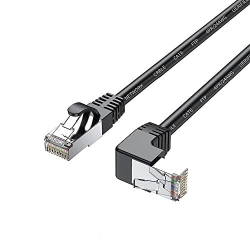 CAT6 Shielded Ethernet Cable 90° Downward Right Angled