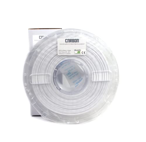 Certified Food Grade PETG 3D Printer Filament - Carbon Brand - White