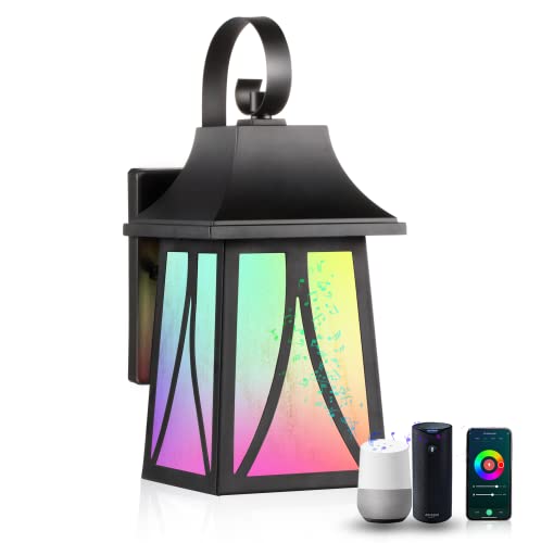 CLOUDY BAY Outdoor Smart WiFi Wall Lantern