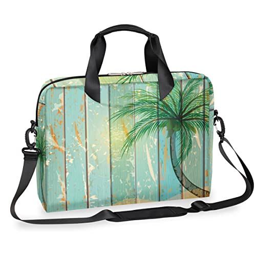 Coconut Tree Wooden Laptop Bag Case