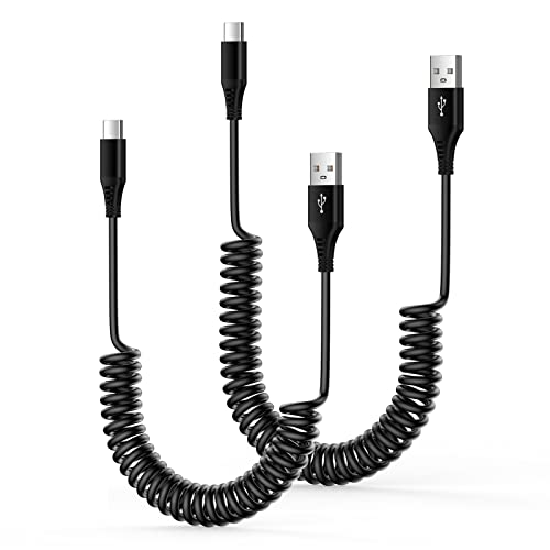 Coiled Type C Charger Cable for Car