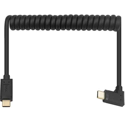 Coiled USB C Cable for MacBook, Smartphone