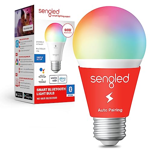 Color Changing Alexa/Bluetooth Mesh Dimmable LED Bulb - Sengled Smart Light Bulbs