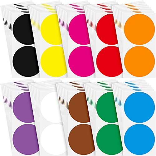 Color Coding Sticker Set: 300 Assorted Round Stickers
