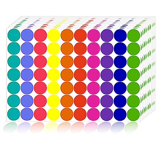 Colored Dot Stickers Round Color Coding Labels
