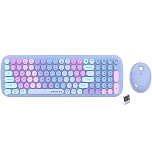 Colorful Gradient Wireless Keyboard and Mouse Combo