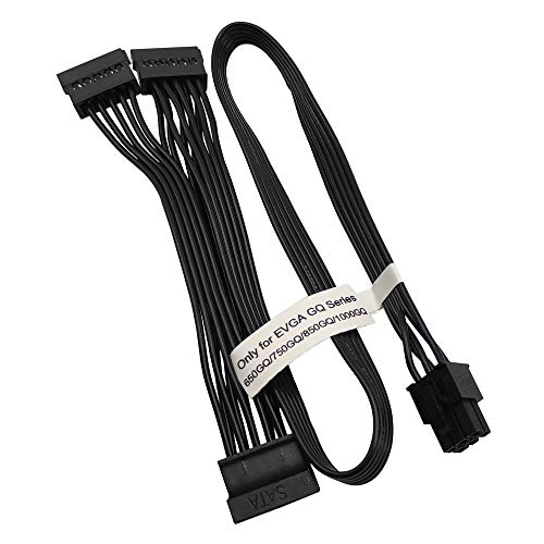 COMeap 6 Pin to 3X 15 Pin SATA Hard Drive HDD Power Adapter Cable