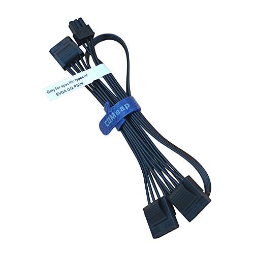 COMeap 6 Pin to 3X 4 Pin Molex Power Adapter Cable