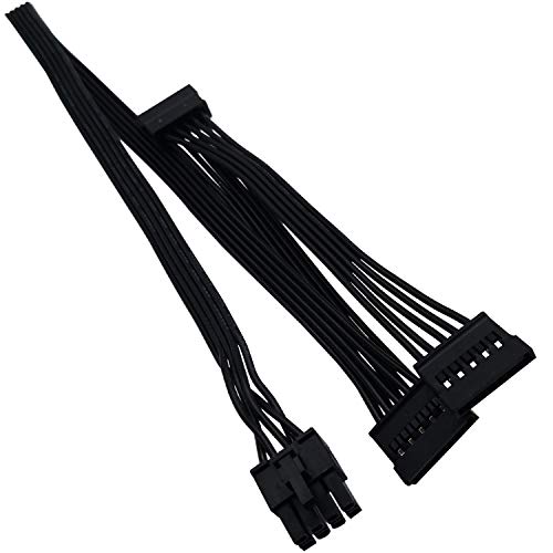 COMeap CPU 8 Pin to 3X 15 Pin SATA Power Adapter Cable