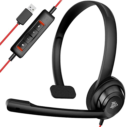 Comfortable USB Headset with Noise Cancelling Microphone