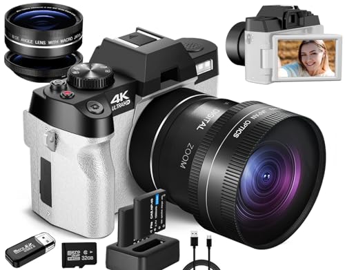 Compact 4K Digital Camera for Photography and Vlogging