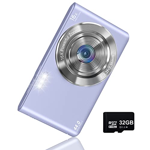 Compact 4K Digital Camera with 16X Zoom - Purple