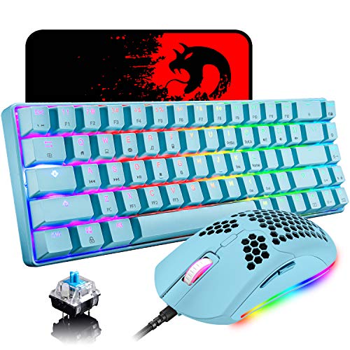 Compact 60% Mechanical Gaming Keyboard with Backlight and Mouse