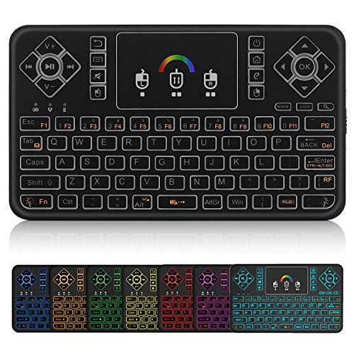 Compact and Colorful: Mini Wireless Keyboard with Backlit and Touchpad