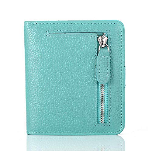 Compact Bifold Pocket RFID Blocking Genuine Leather Wallet