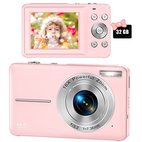 Compact Digital Camera for Kids and Teens - FHD 1080P, 16X Zoom, Portable and Easy to Use