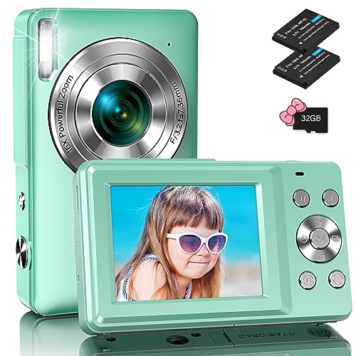 Compact Digital Camera for Kids - FHD 1080P, 16X Zoom, 44MP