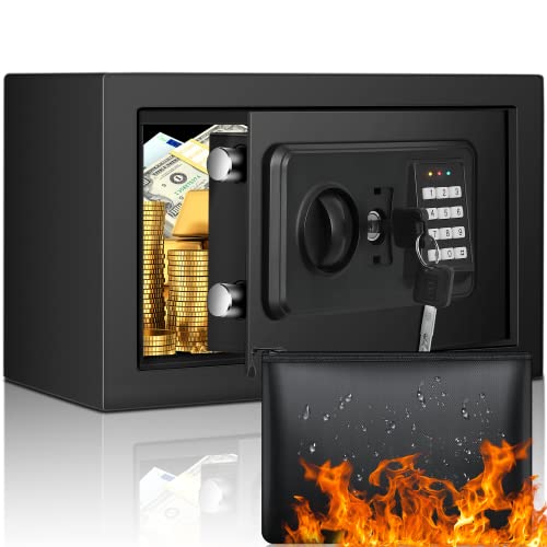 Compact Fireproof Safe Box with Combination Lock