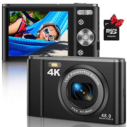 Compact Pocket Camera with 4K Video & 16X Zoom