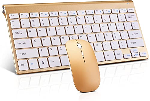 Compact Quiet Wireless Keyboard and Mouse Combo