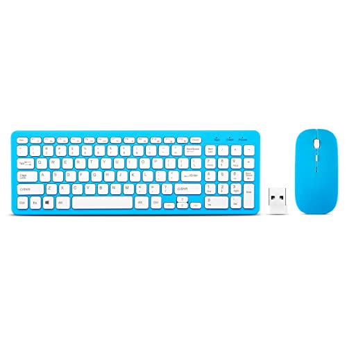Compact Wireless Keyboard and Mouse Set
